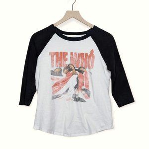 *sold* THE WHO Graphic Baseball Concert Style 3/4 Sleeve Shirt